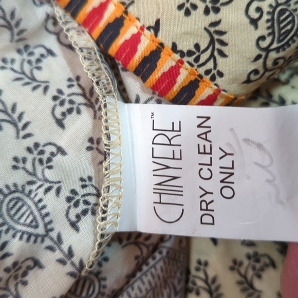 Chinyere Print Multi Flavo Frill Traditional Indian Shirt Men's Size Large - New - Picture 10 of 10